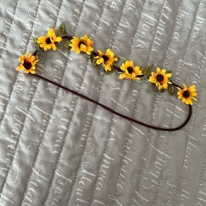 Yellow flower crown